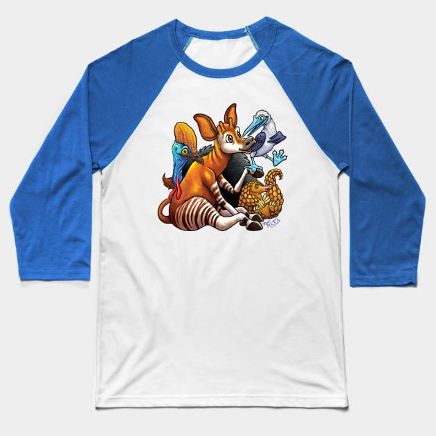 Exotic Friends Baseball T-Shirt by CritterArt